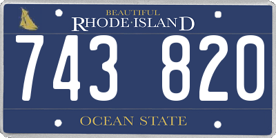 RI license plate 743820