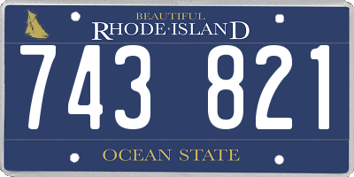 RI license plate 743821