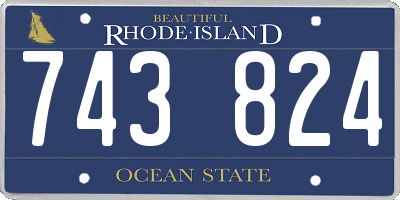 RI license plate 743824