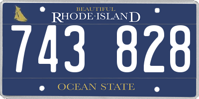 RI license plate 743828