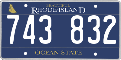 RI license plate 743832