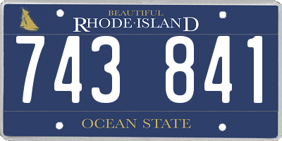 RI license plate 743841