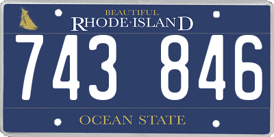 RI license plate 743846