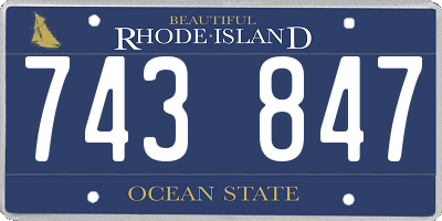 RI license plate 743847