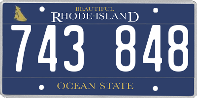 RI license plate 743848