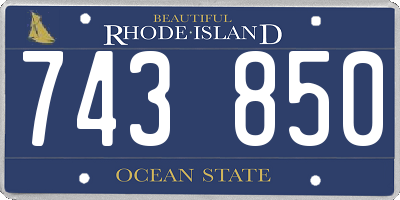 RI license plate 743850