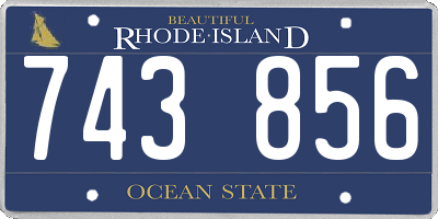 RI license plate 743856