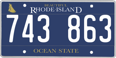 RI license plate 743863