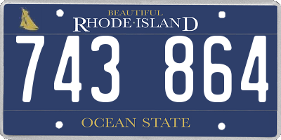 RI license plate 743864