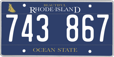 RI license plate 743867