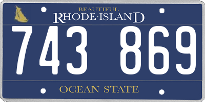 RI license plate 743869