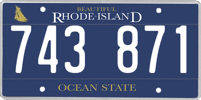 RI license plate 743871