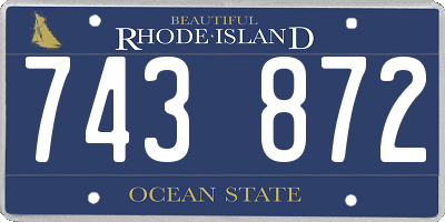 RI license plate 743872