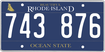 RI license plate 743876