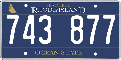 RI license plate 743877