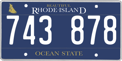 RI license plate 743878