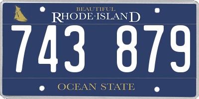 RI license plate 743879