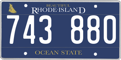 RI license plate 743880