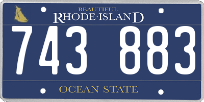 RI license plate 743883