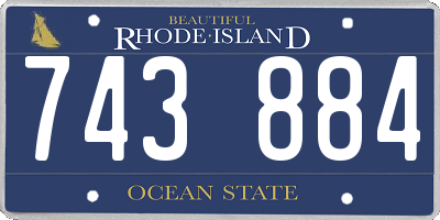 RI license plate 743884