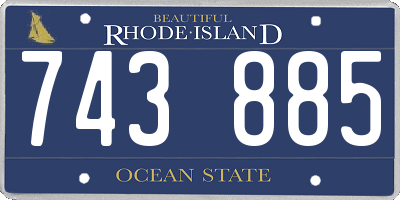 RI license plate 743885