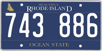 RI license plate 743886