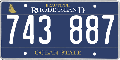 RI license plate 743887