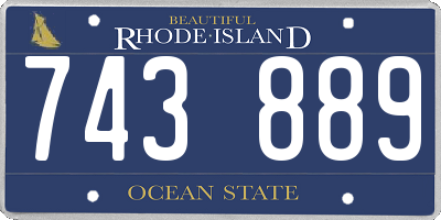 RI license plate 743889