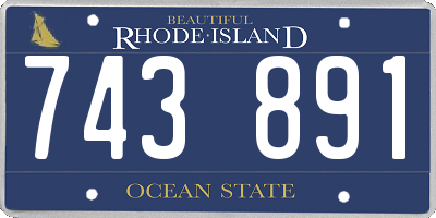RI license plate 743891