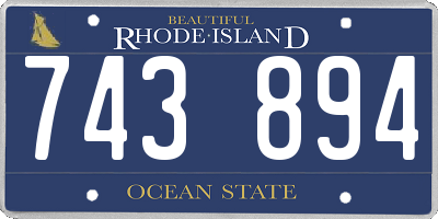 RI license plate 743894