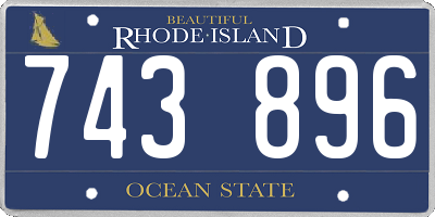 RI license plate 743896