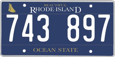 RI license plate 743897