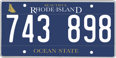RI license plate 743898
