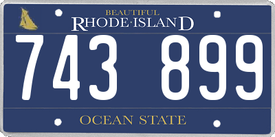 RI license plate 743899