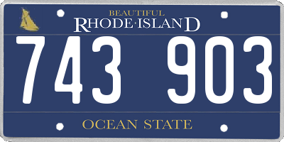 RI license plate 743903