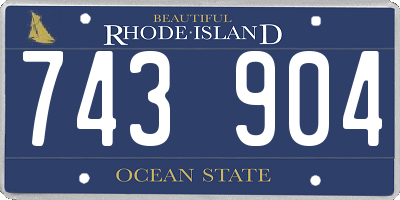RI license plate 743904