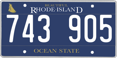 RI license plate 743905