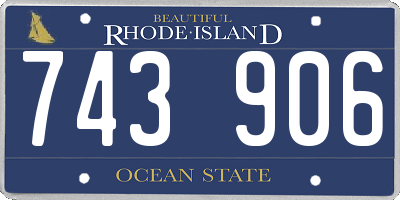 RI license plate 743906