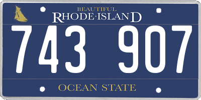 RI license plate 743907
