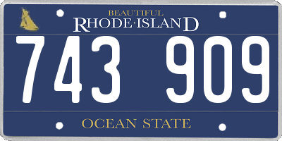 RI license plate 743909