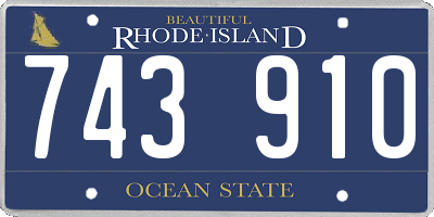 RI license plate 743910