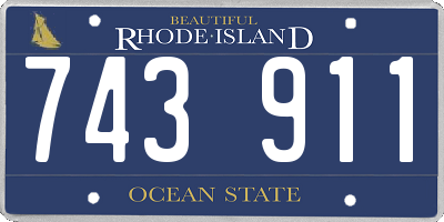 RI license plate 743911