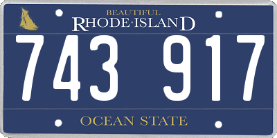 RI license plate 743917