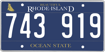 RI license plate 743919