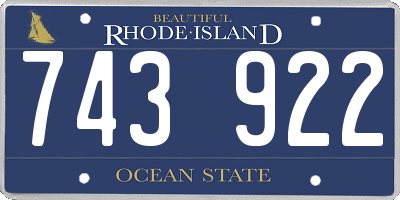 RI license plate 743922