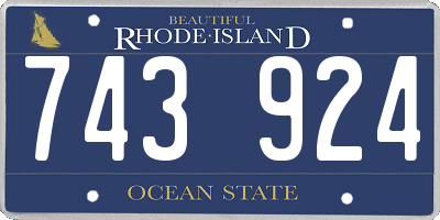 RI license plate 743924