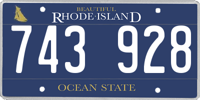 RI license plate 743928
