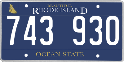 RI license plate 743930