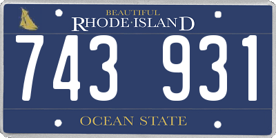 RI license plate 743931