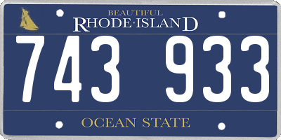 RI license plate 743933